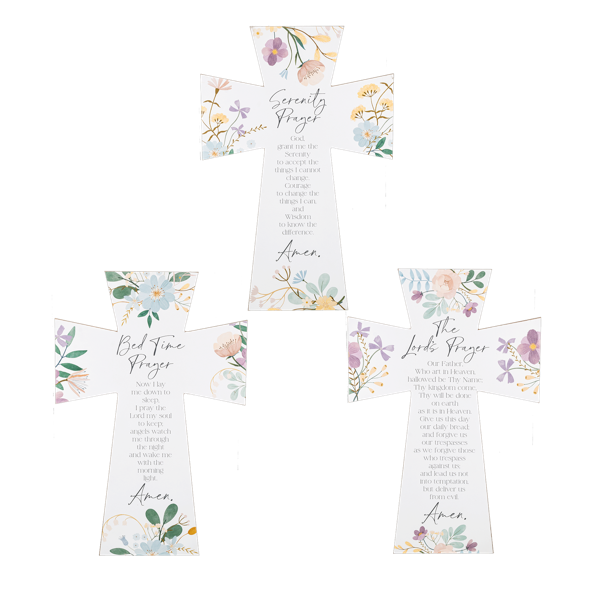 Cross Wall Decor with Prayer