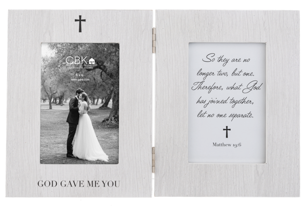 God Gave Me You with Bible Verse 4x6 Dual Frame