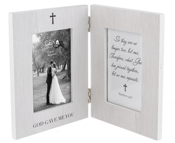 God Gave Me You with Bible Verse 4x6 Dual Frame