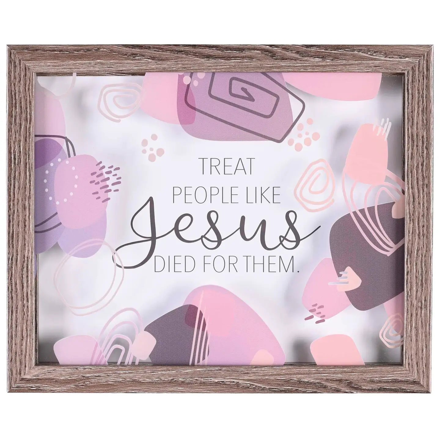 Treat People Like Jesus Framed Art, 10"x8"