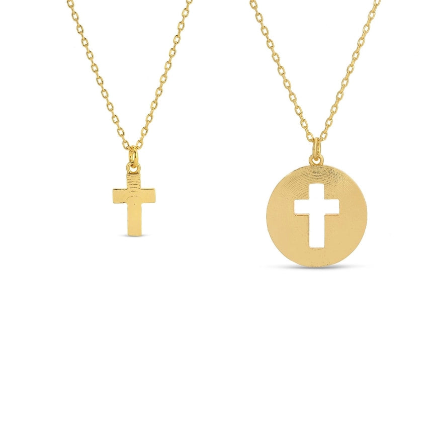 Bff Necklaces - Pair of Cross Necklaces