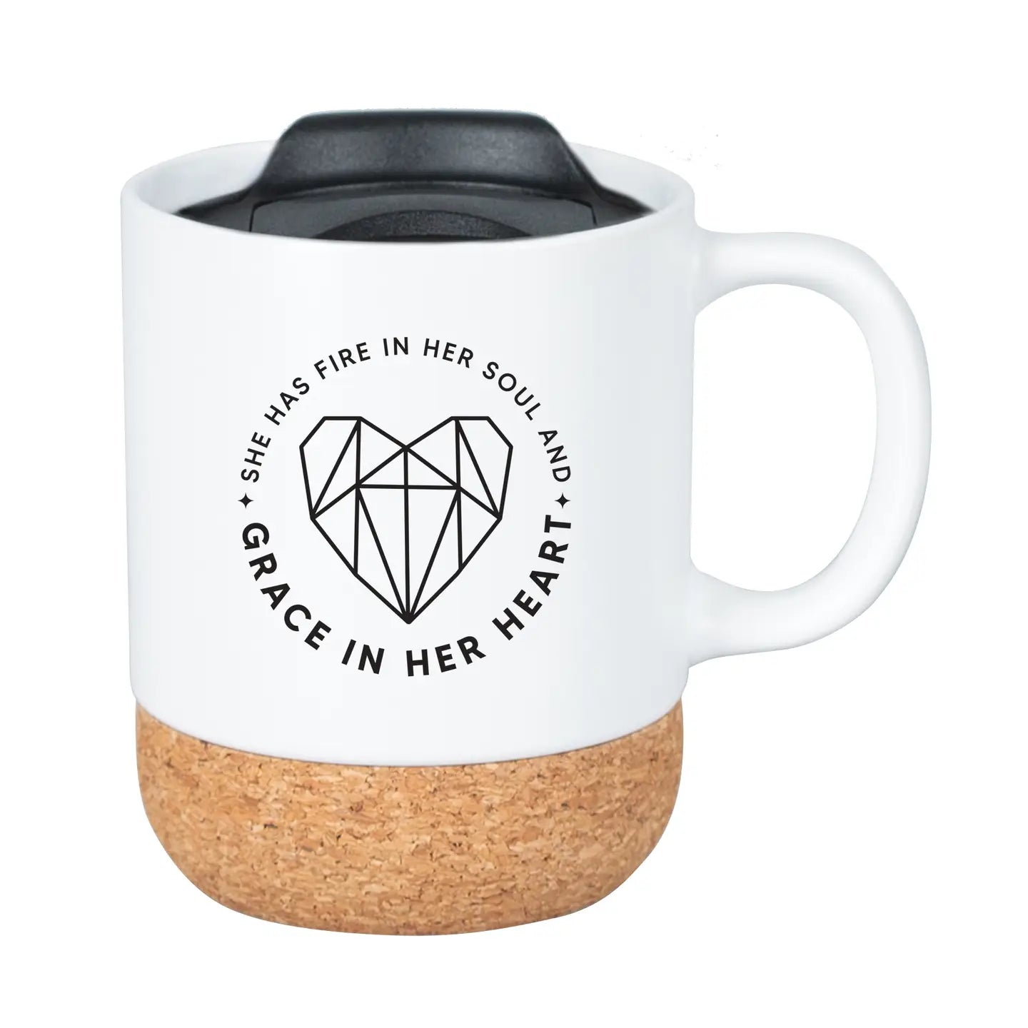 She Has Fire in Her Soul - Designer Mugs-Cork