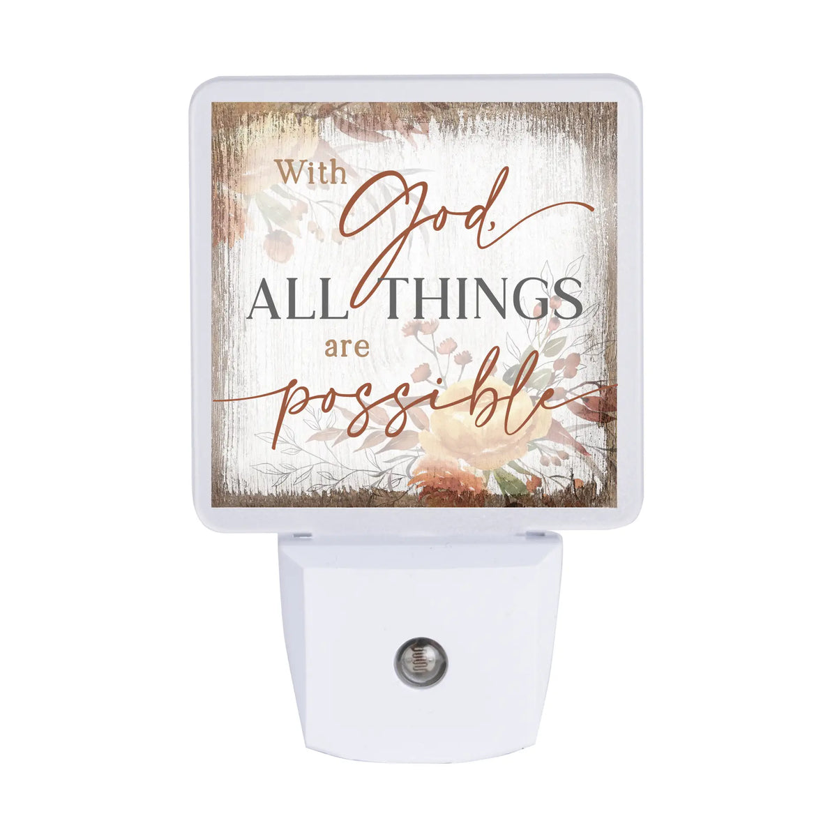 With God All Things Are - Inspirational Led Night Light