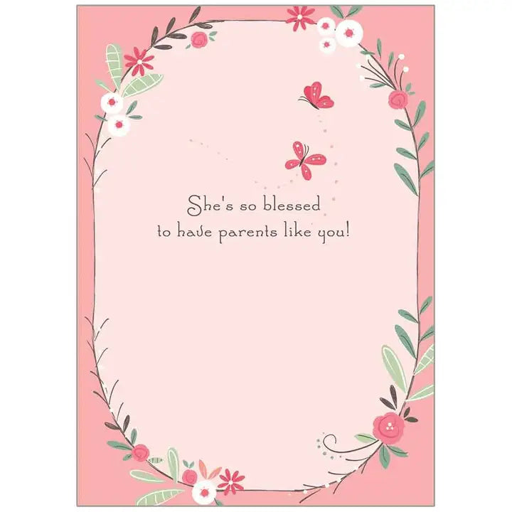 Pink Doe - Faith Baby Girl Card- SCD74473