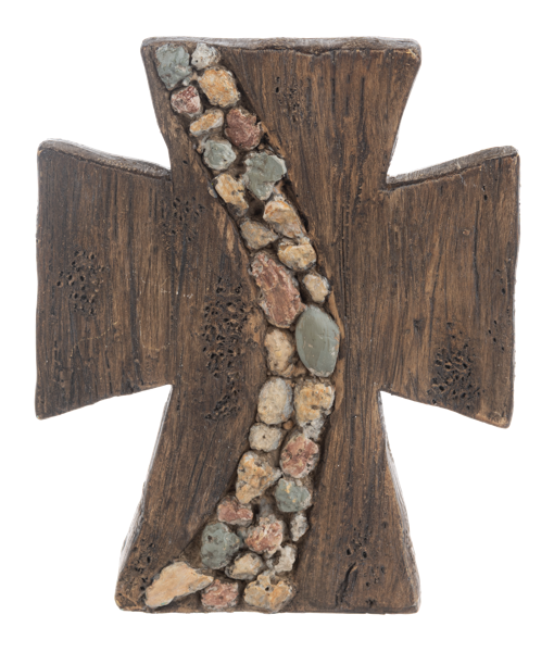 Stone Path Cross Figurine