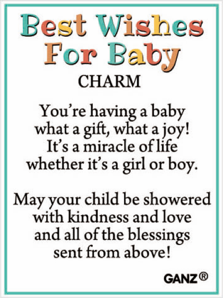 Best Wishes for Baby Charms in a Basket