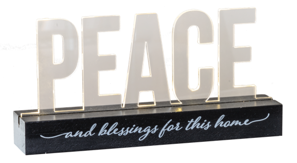 Light Up Plaque - Peace