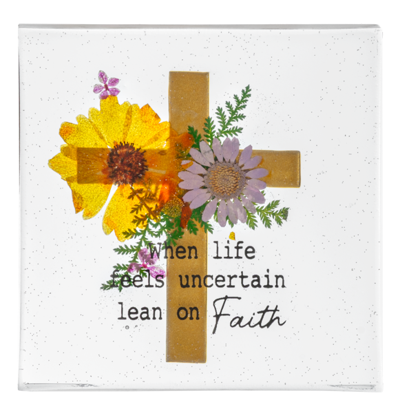 Dried Flower Cross Blocks