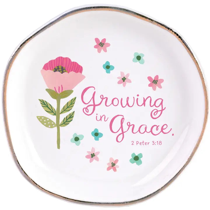 Trinket Tray Floral Growing in Grace 4.5