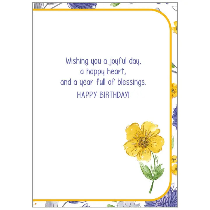 Yellow Hydrangeas - Faith Birthday Card- SVD110601