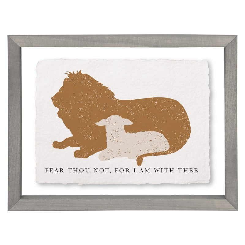 Floating Art Rectangle-Fear Thou Not (11" x 14")