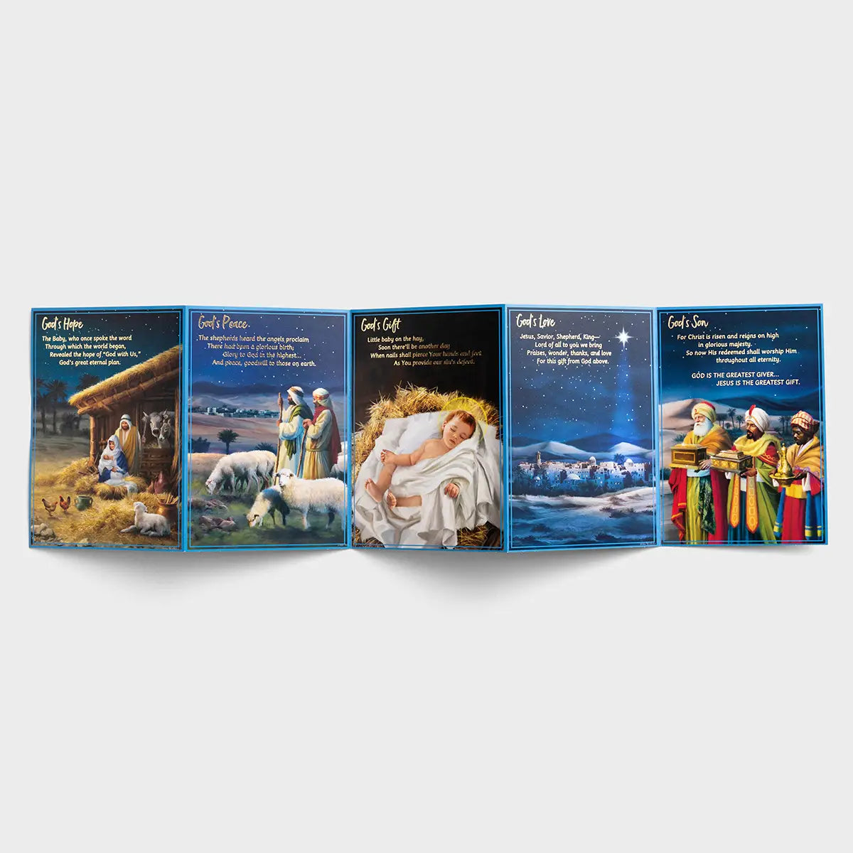 Christmas Story - 18 Christmas Boxed Cards and Envelopes, KJV - Special Edition 5-Panel