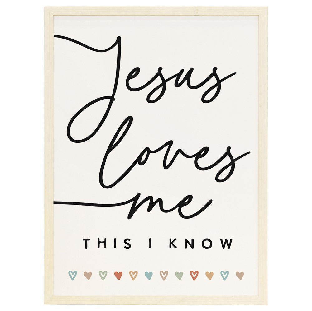 Jesus Loves Me Thin Frame Rectangle