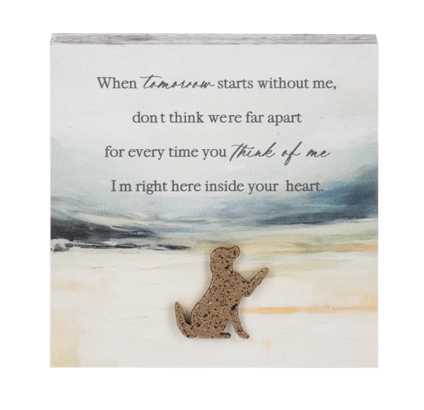 Bereavement Watercolor Pet Message Art Blocks, sold separately