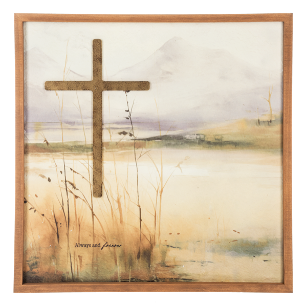Watercolor Heart & Cross Wall Decor, Sold Separately