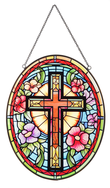 Stained Glass Cross Suncatcher