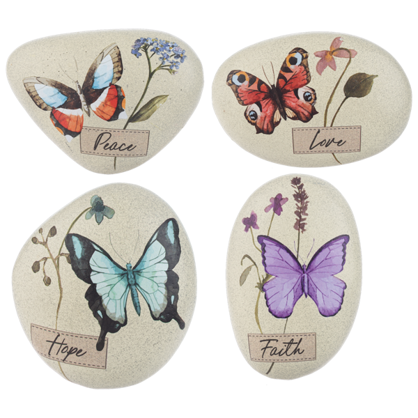 Butterfly Art Rocks - Love, Peace, Hope, & Faith