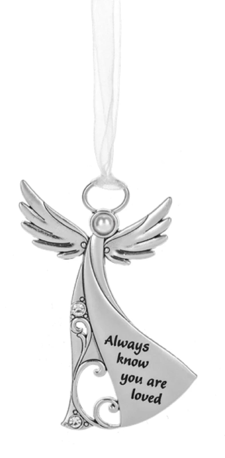 Silver Angel Ornament ~ Always Know You are Loved