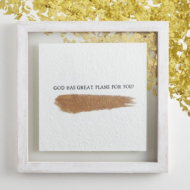 Framed Wall Art - God Has, 14"x14"