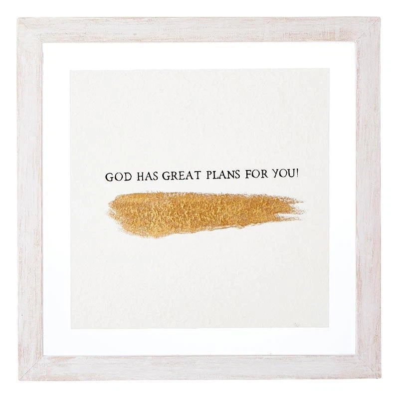 Framed Wall Art - God Has, 14"x14"