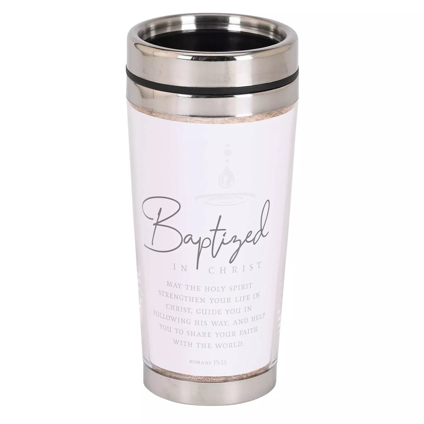 Baptized In Christ Travel Mug, 16 Oz