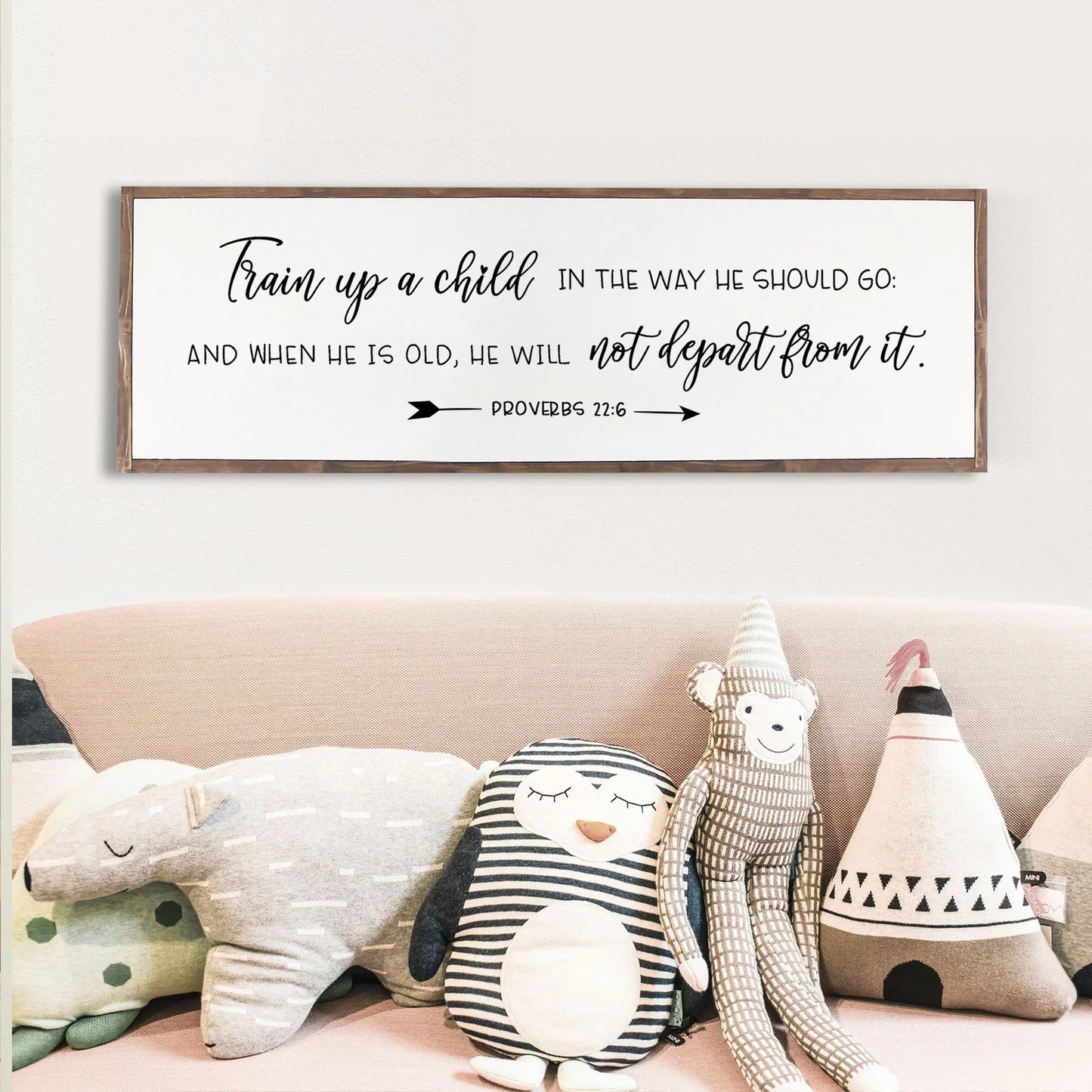 Train Up A Child In The Way He Should Go | Proverbs 22:6 | Nursery Sign