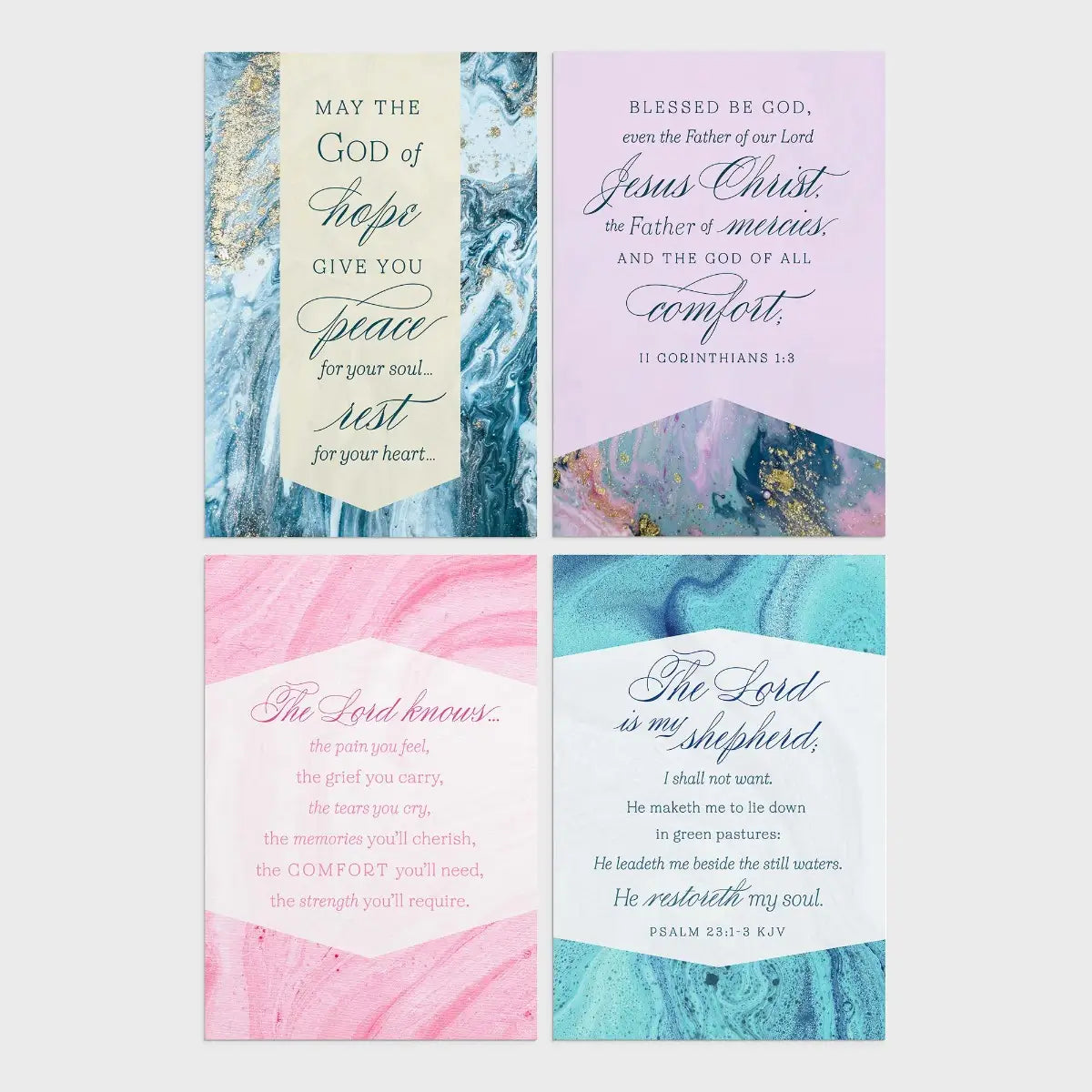 Sympathy - Marble - 12 Boxed Cards and Envelopes, KJV