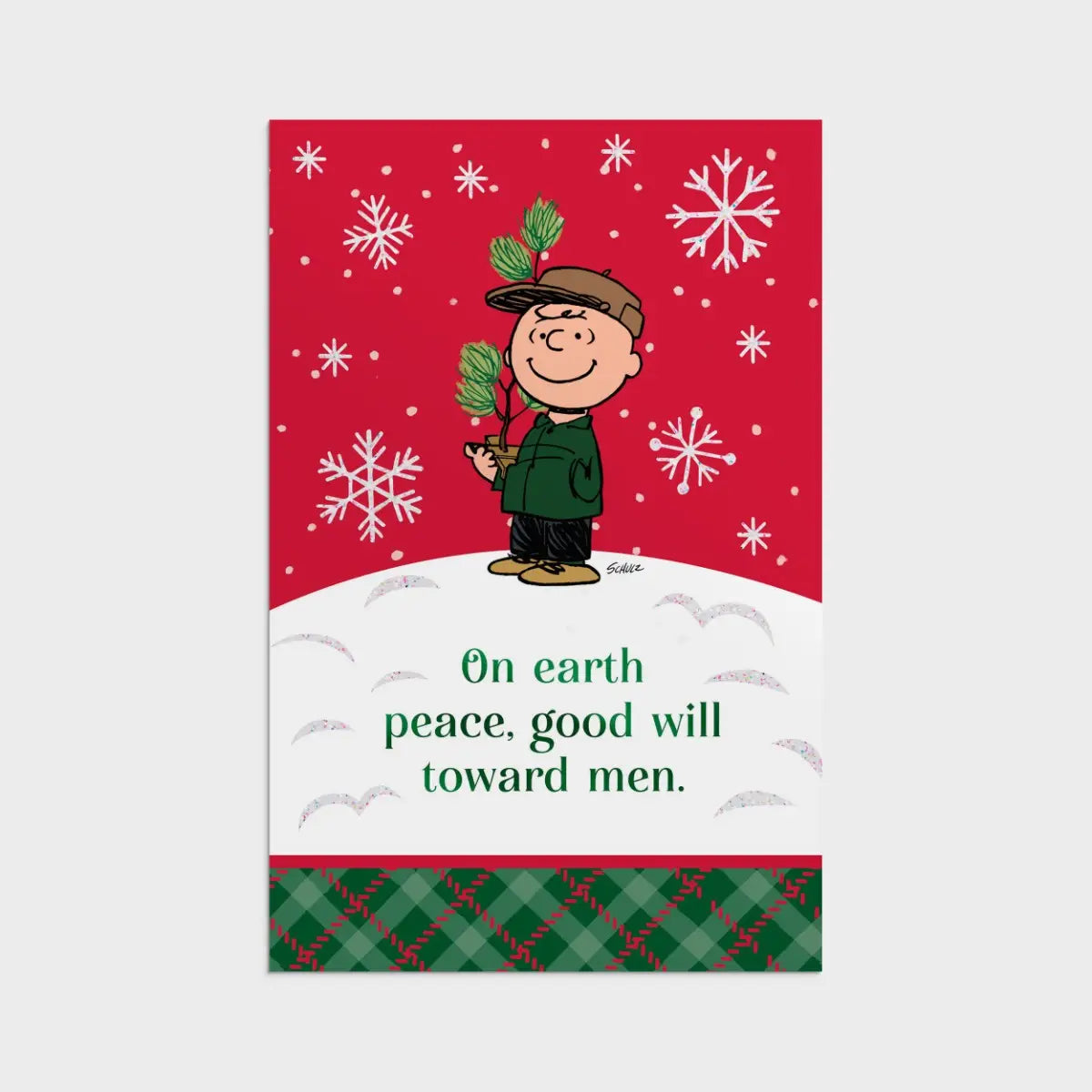 Peanuts® - Good Will Toward Men - 18 Christmas Boxed Cards and Envelopes, KJV