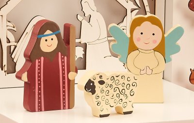 Children's 7-Day Journey Advent Calendar with Cards and 12-Piece Nativity Set