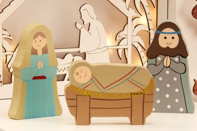 Children's 7-Day Journey Advent Calendar with Cards and 12-Piece Nativity Set