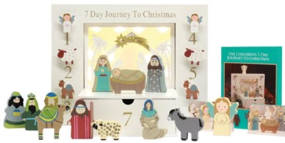 Children's 7-Day Journey Advent Calendar with Cards and 12-Piece Nativity Set