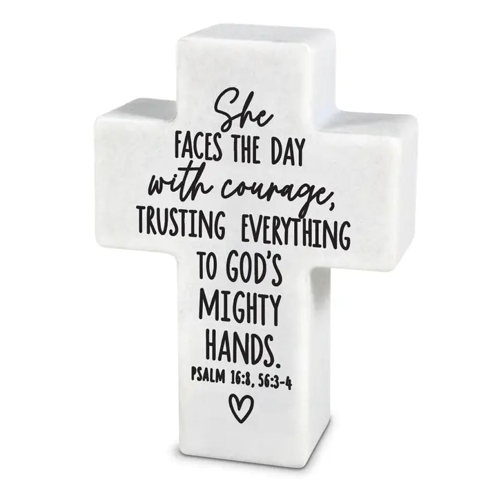 Mini Inspire Cross She Walks Boldly