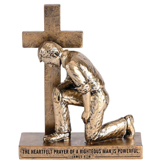 Called To Pray Cross Praying Man, 8"