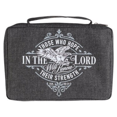 Hope in the LORD Charcoal Value Bible Cover - Isaiah 40:31, Large