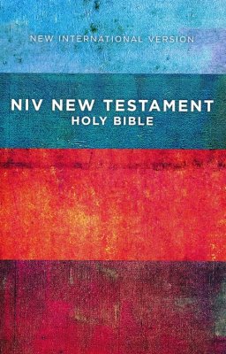 NIV Outreach New Testament--softcover, red/blue stripes
