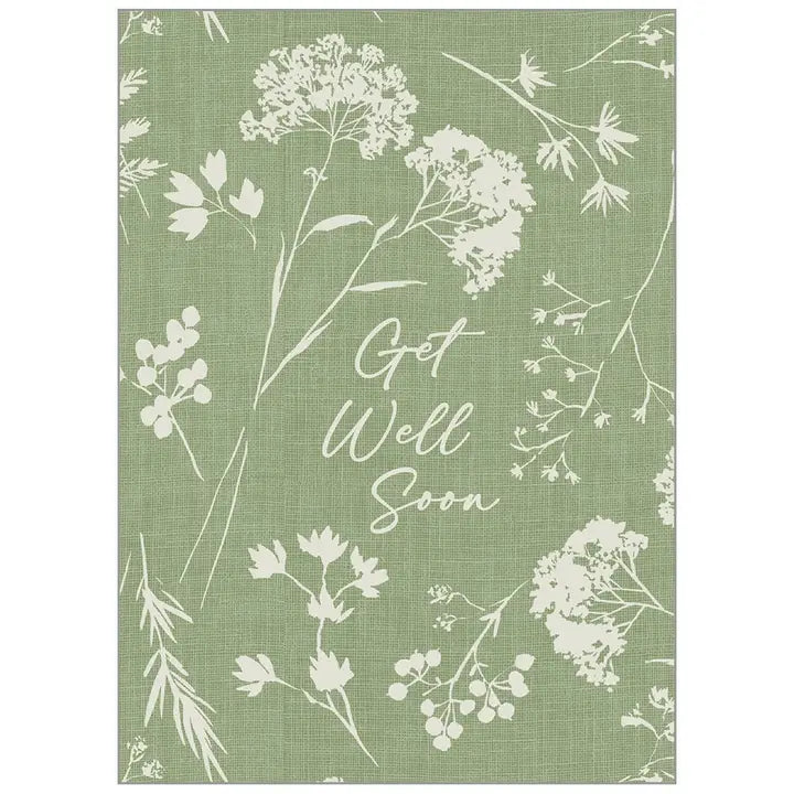 Green Floral - Faith Get Well Card- SVD112112