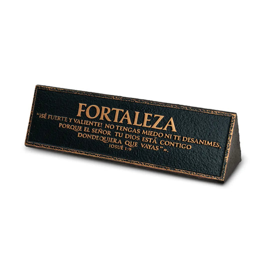 Plaque Spanish Fortaleza Josue 1:9