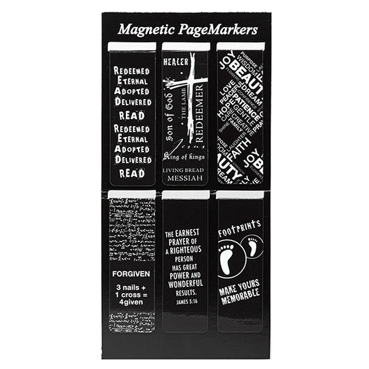 Black and White Magnetic Bookmarks