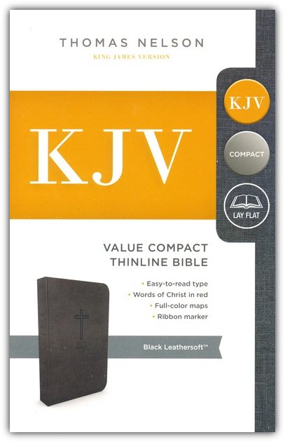 KJV, Value Thinline Bible, Compact, Imitation Leather, Black