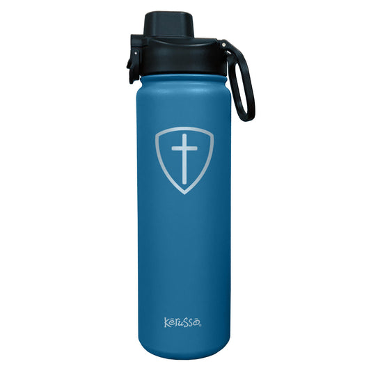 Kerusso 24 oz Stainless Steel Bottle Cross Shield clearance