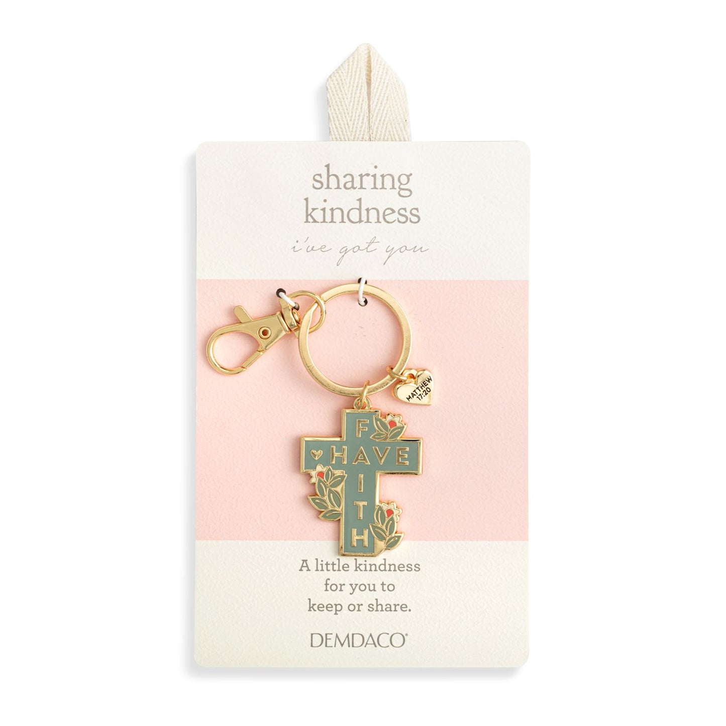 Sharing Kindness Keychain - Cross 1in