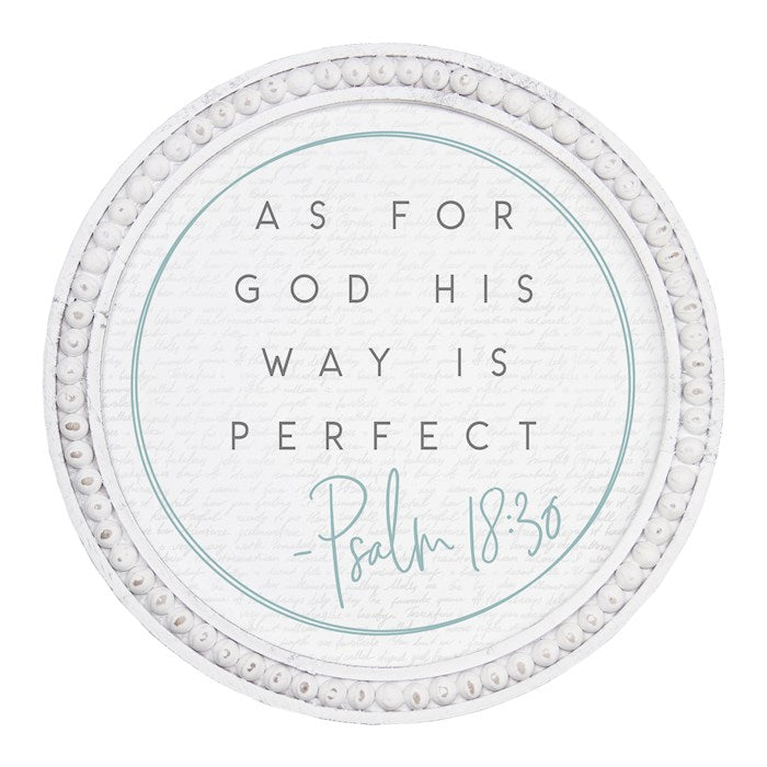 Beaded Art Round-As For God (14″ x 14″)