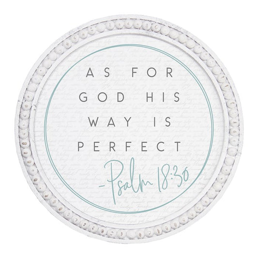 Beaded Art Round-As For God (14″ x 14″)