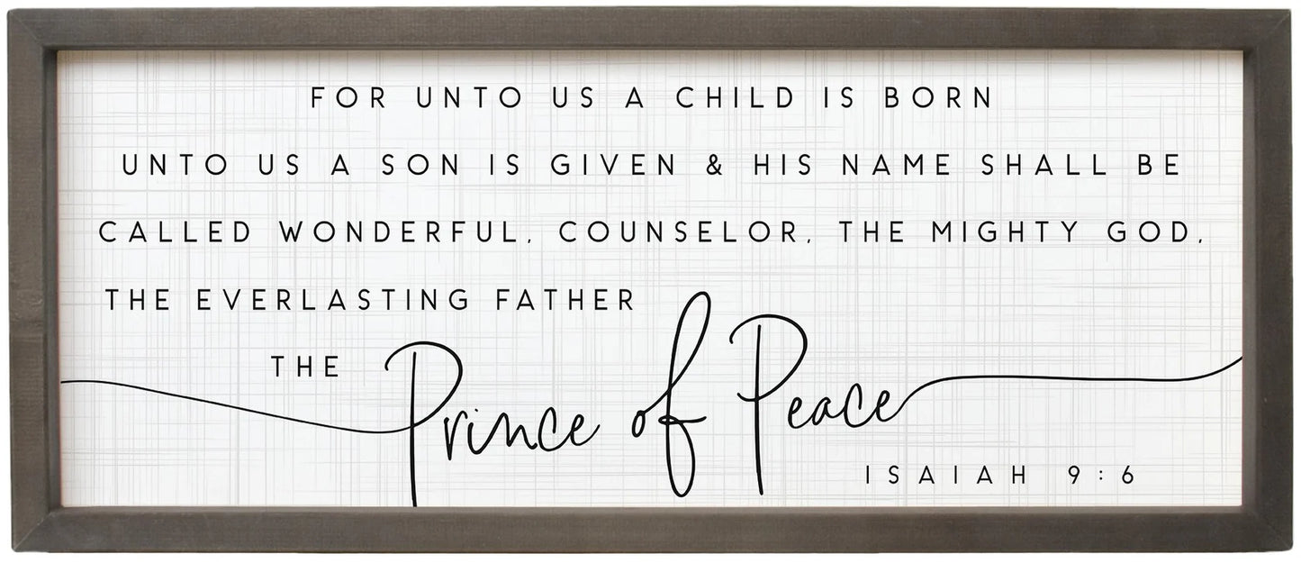 Farmhouse Frame-Child Is Born (24 x 10)