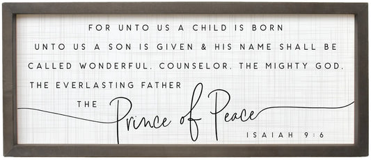 Farmhouse Frame-Child Is Born (24 x 10)
