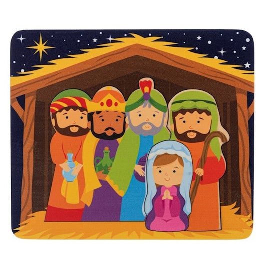 Nativity Layered Puzzle (3 Layers) (7.5″W)
