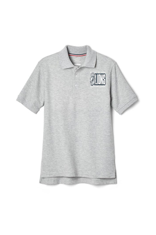 WOLCS Short Sleeve Pique Polo- Heather Gray