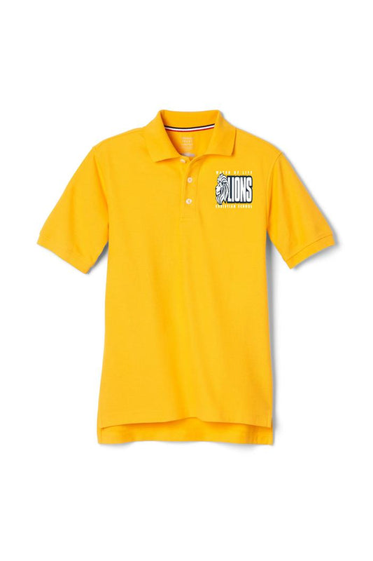 WOLCS Short Sleeve Pique Polo- Gold
