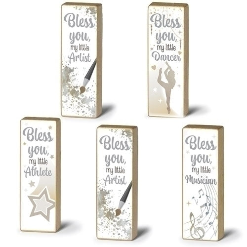 Assorted Blessing Blocks, 4.25" H