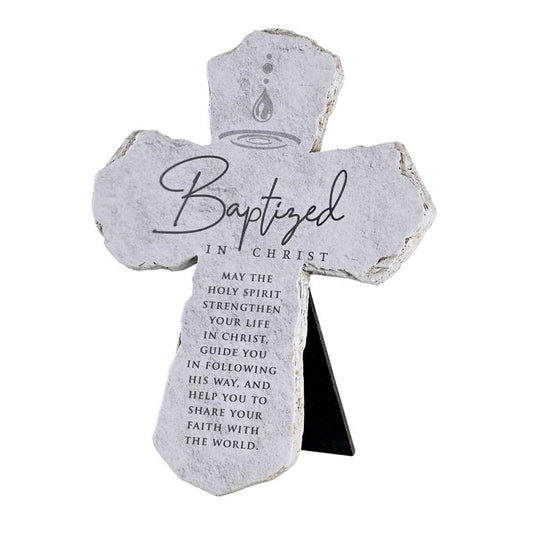 TABLETOP CROSS BAPTIZED IN CHRIST 7H